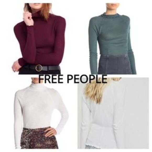 NWT Free People Midnight Plum Long Sleeve, Soft Thermal Top, XS - Picture 5 of 5